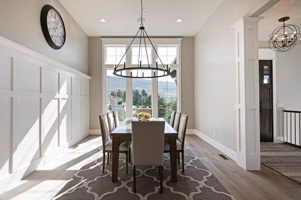 Wainscoting, Mountain Views, and a Chandelier That Knows Its Job