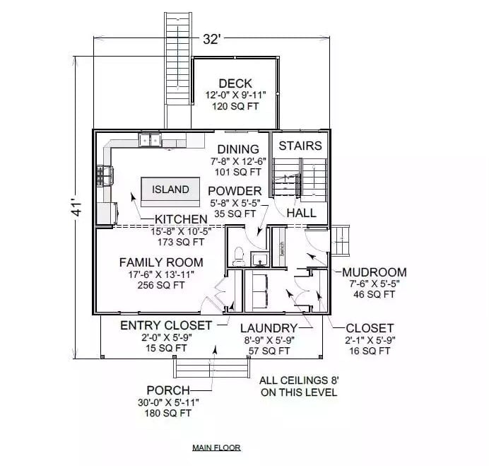 Floor Plan - Langford Place 3-Bedroom Modern Farmhouse with Covered Porch Designed for Families Who Outgrew Their Starter Home Three Years Ago
