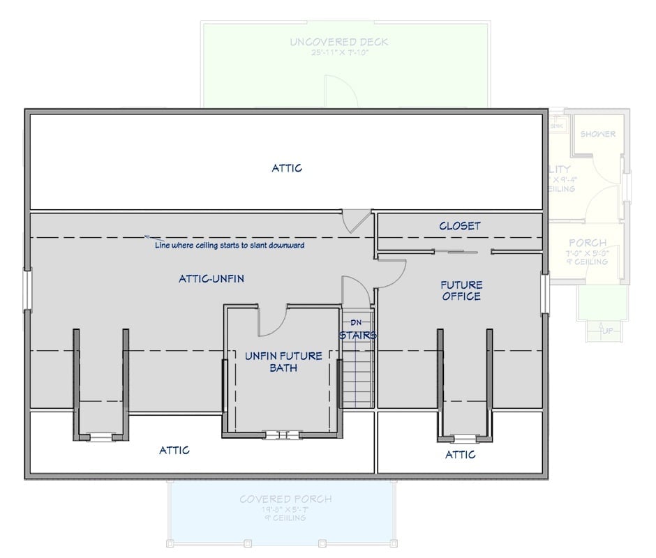 Floor Plan 2 - Larkspur 2-Bedroom Cape Cod with Covered Front Porch Designed for Couples Who Love a Quiet Morning Coffee More Than Anything