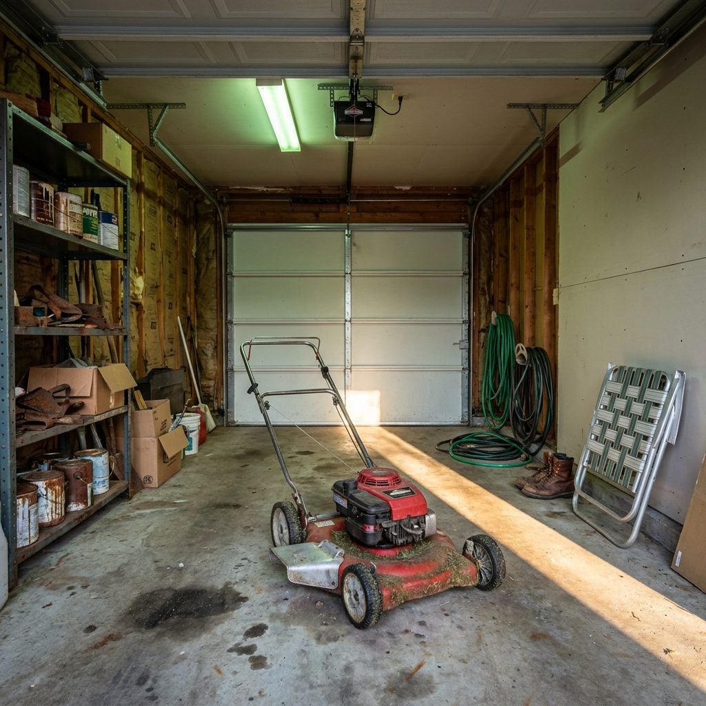 The Lawn Mower Parked Right in the Middle of Everything Like It Paid Rent