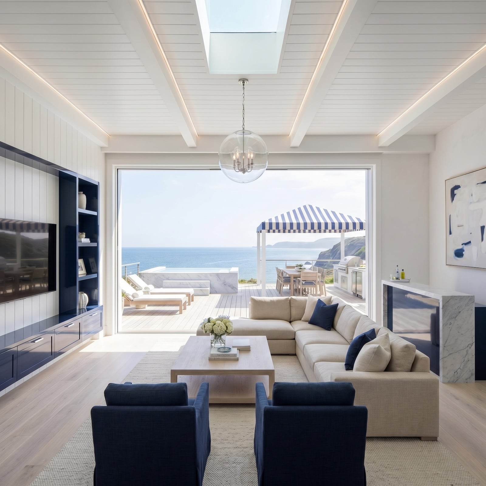 They Got Their Hands on a Run-Down Lighthouse Nobody Wanted. These Are the 32 “Ocean Perch” Before & After Living Room Designs They Will Choose From