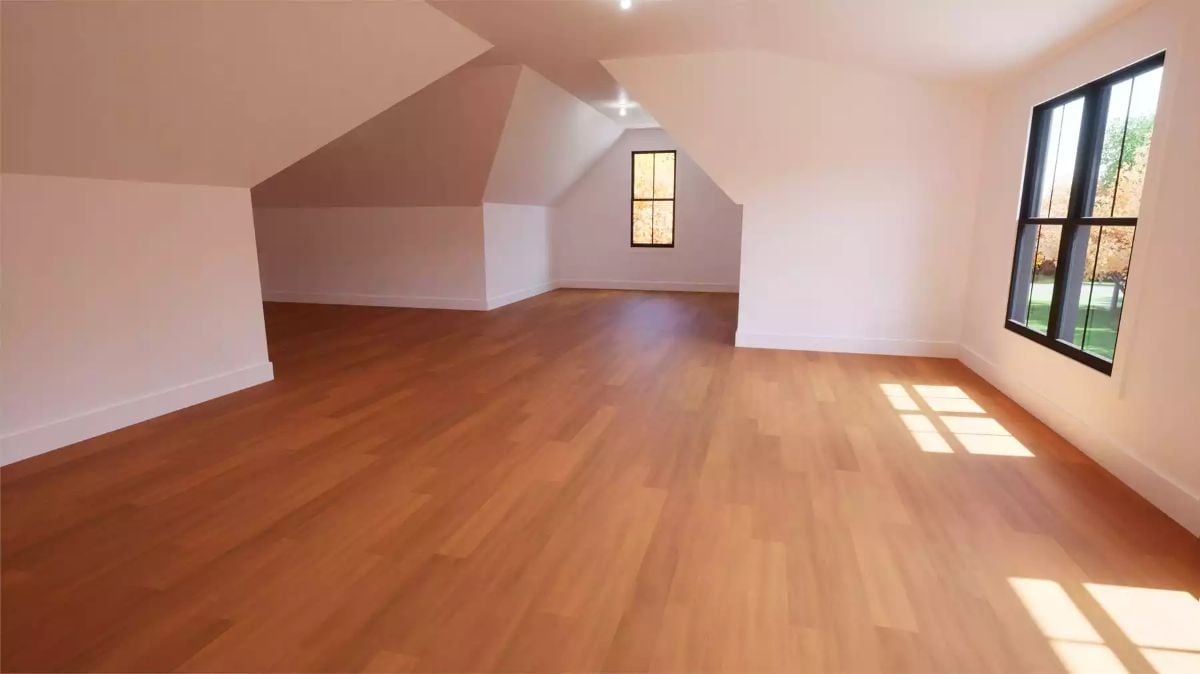 Bonus Room Up Top, Sloped Ceiling and All