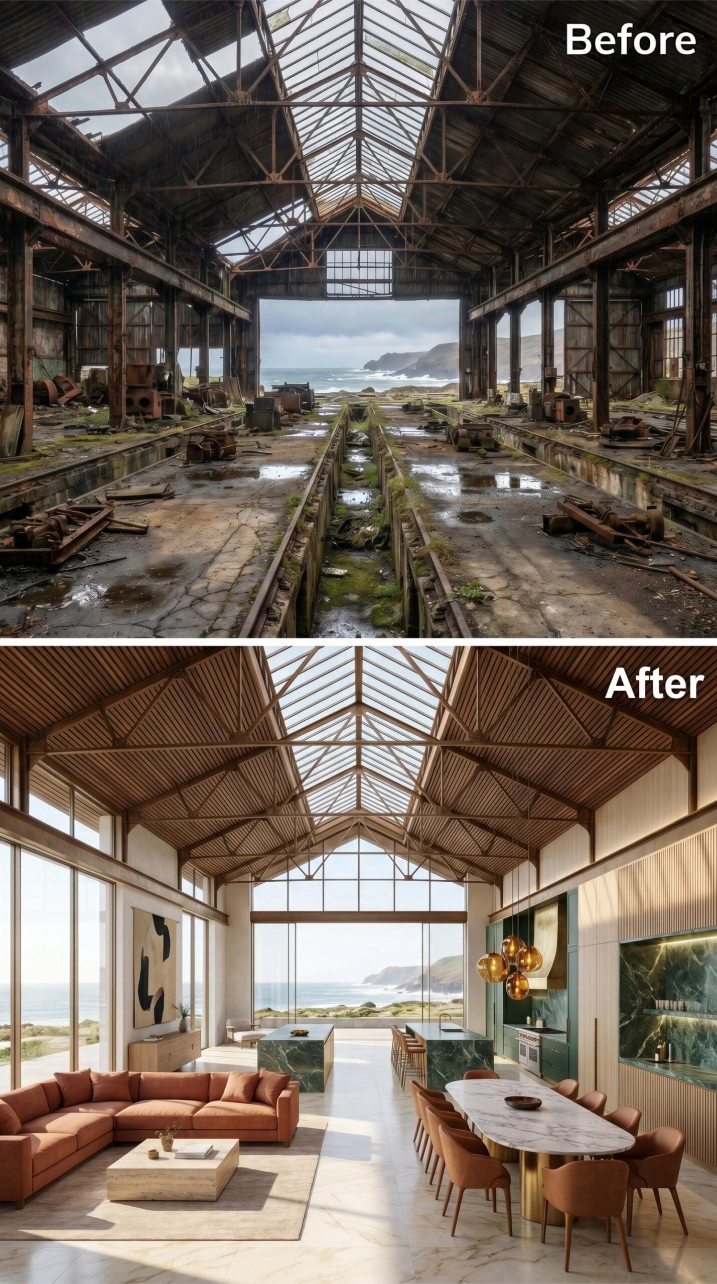 Grease Pits Out, Green Marble In: Coastal Shed Becomes a Live-In Statement
