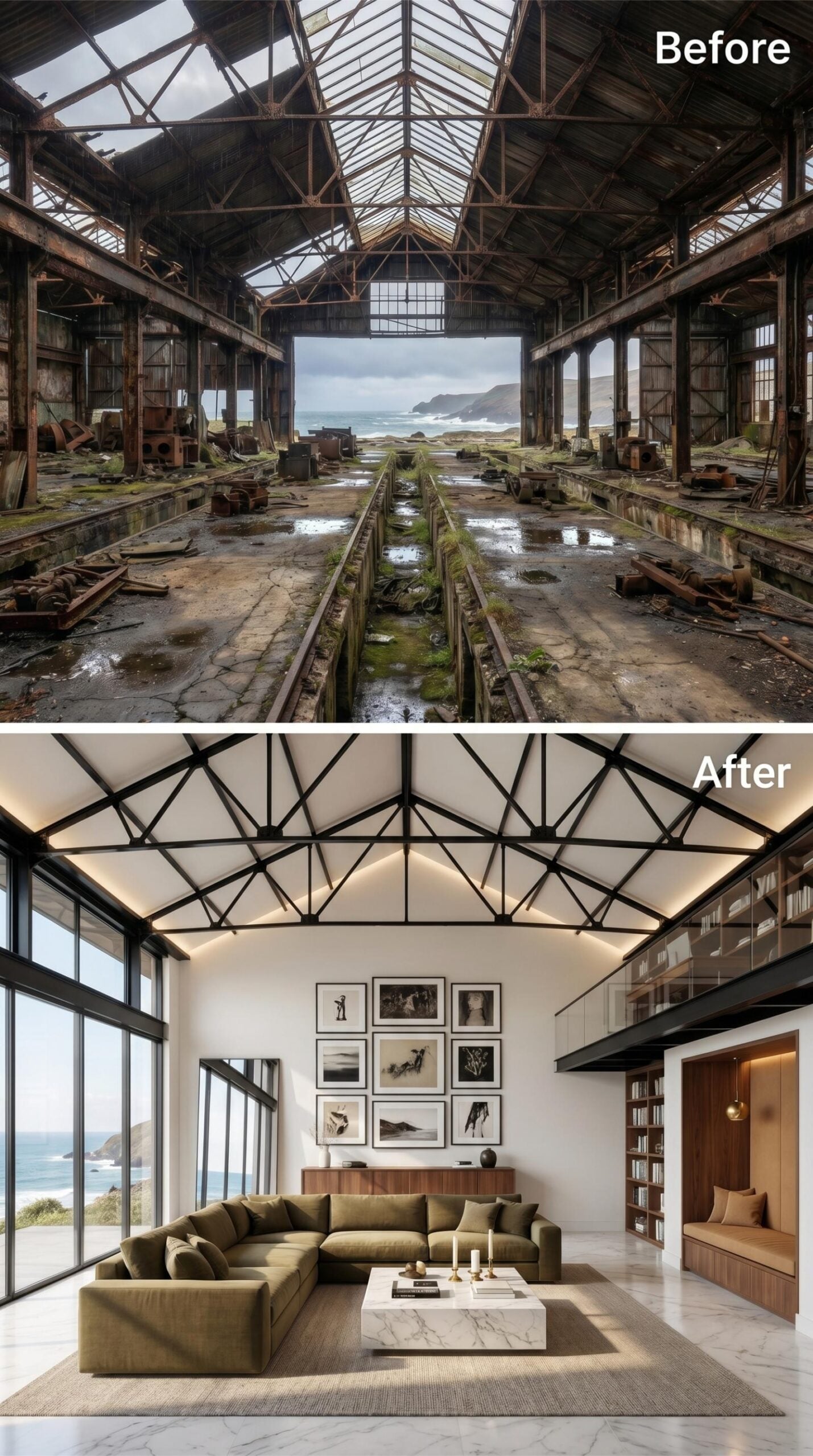 Olive Velvet, Marble Slab, Mezzanine Library: Shed Bones Finally Pull Their Weight
