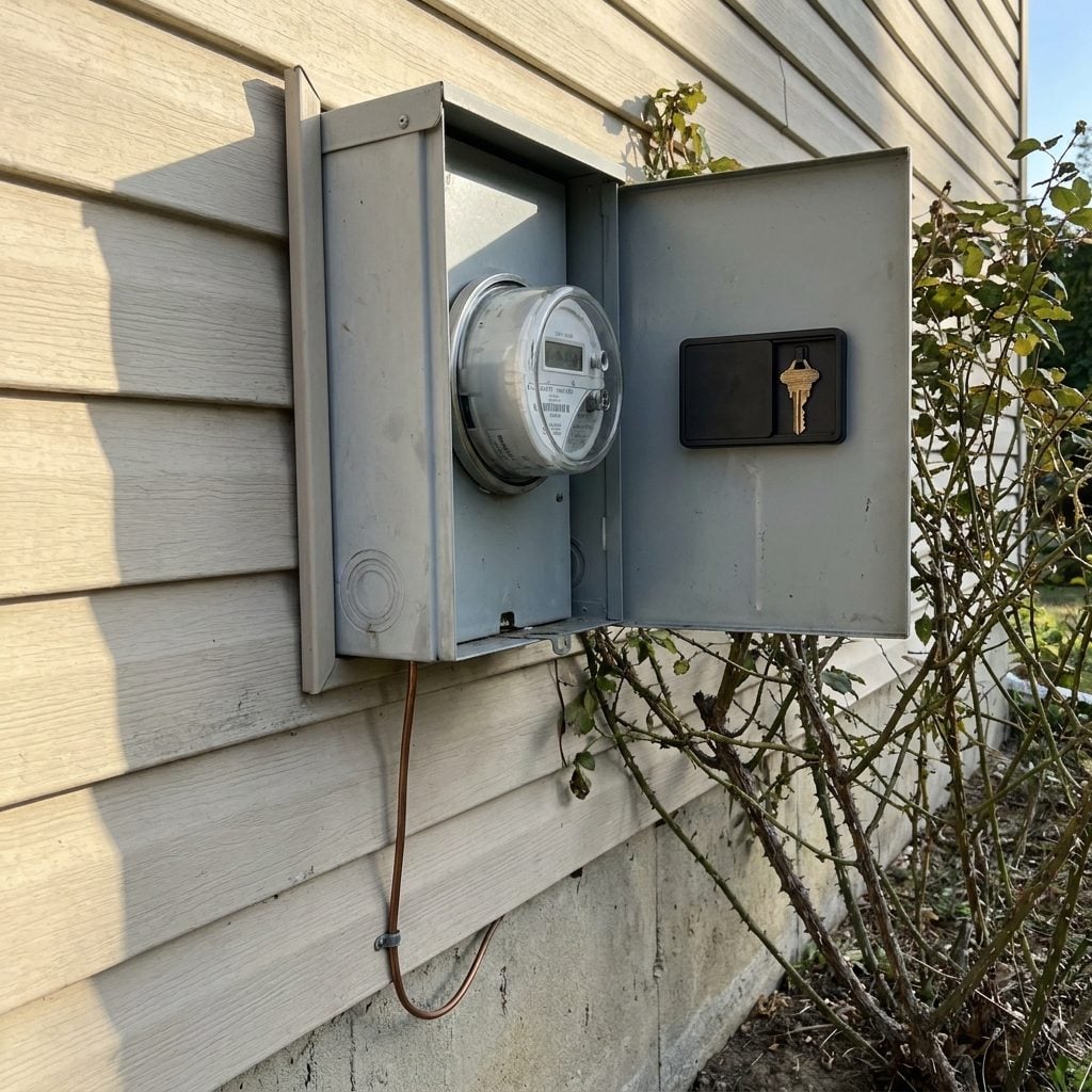 The Magnetic Key Holder Stuck Inside the Electrical Meter Box