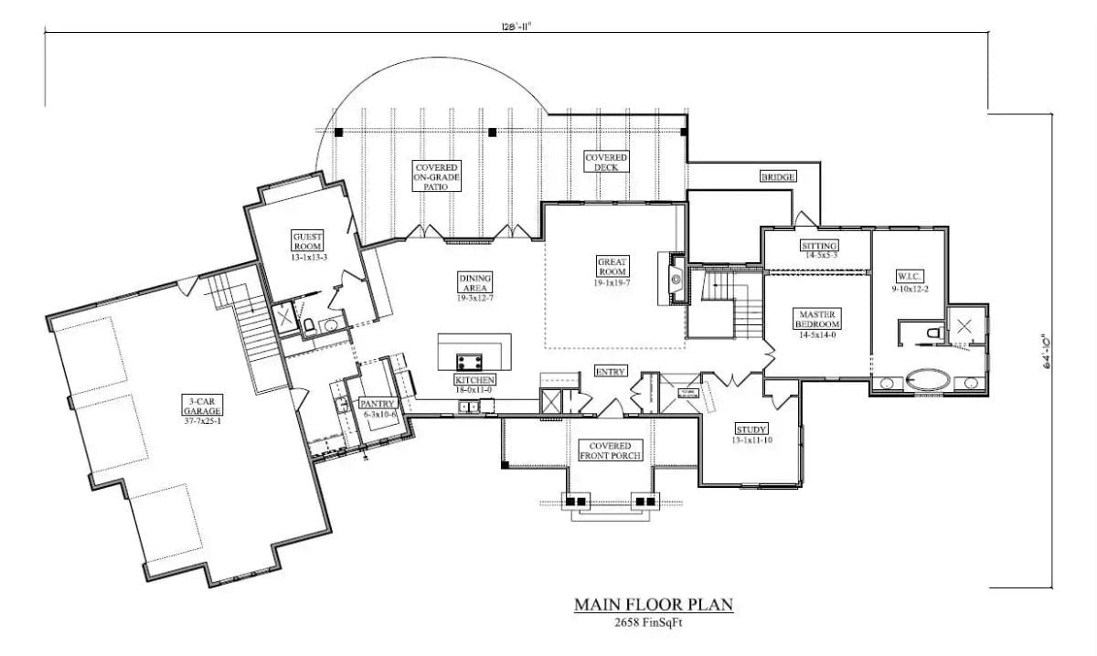 Floor Plan - Meadowfern Path 4-Bedroom Ranch with Walkout Basement Designed for Empty Nesters Who Are Secretly Hoping the Kids Move Back