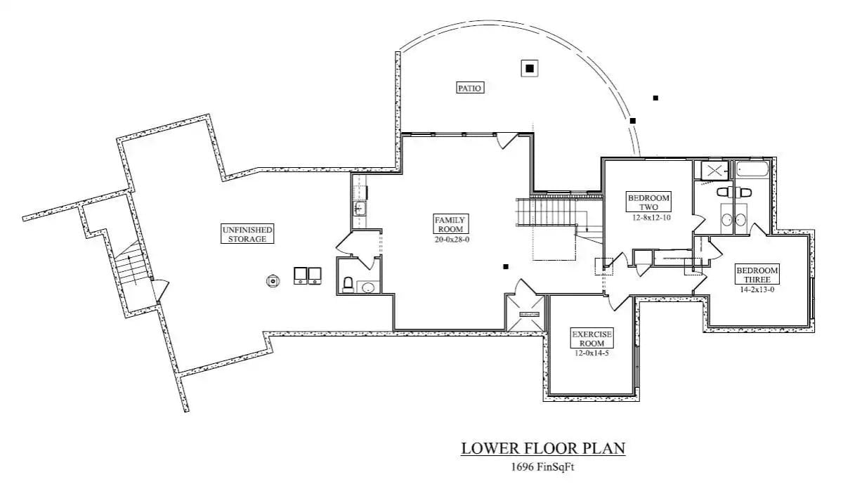 Floor Plan 2 - Meadowfern Path 4-Bedroom Ranch with Walkout Basement Designed for Empty Nesters Who Are Secretly Hoping the Kids Move Back