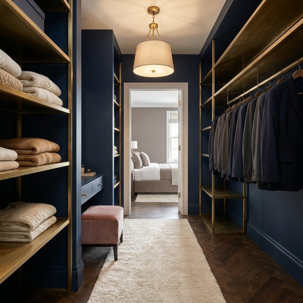 Picking a Color Scheme That Disappears Into the Bedroom Instead of Making the Closet Its Own Room