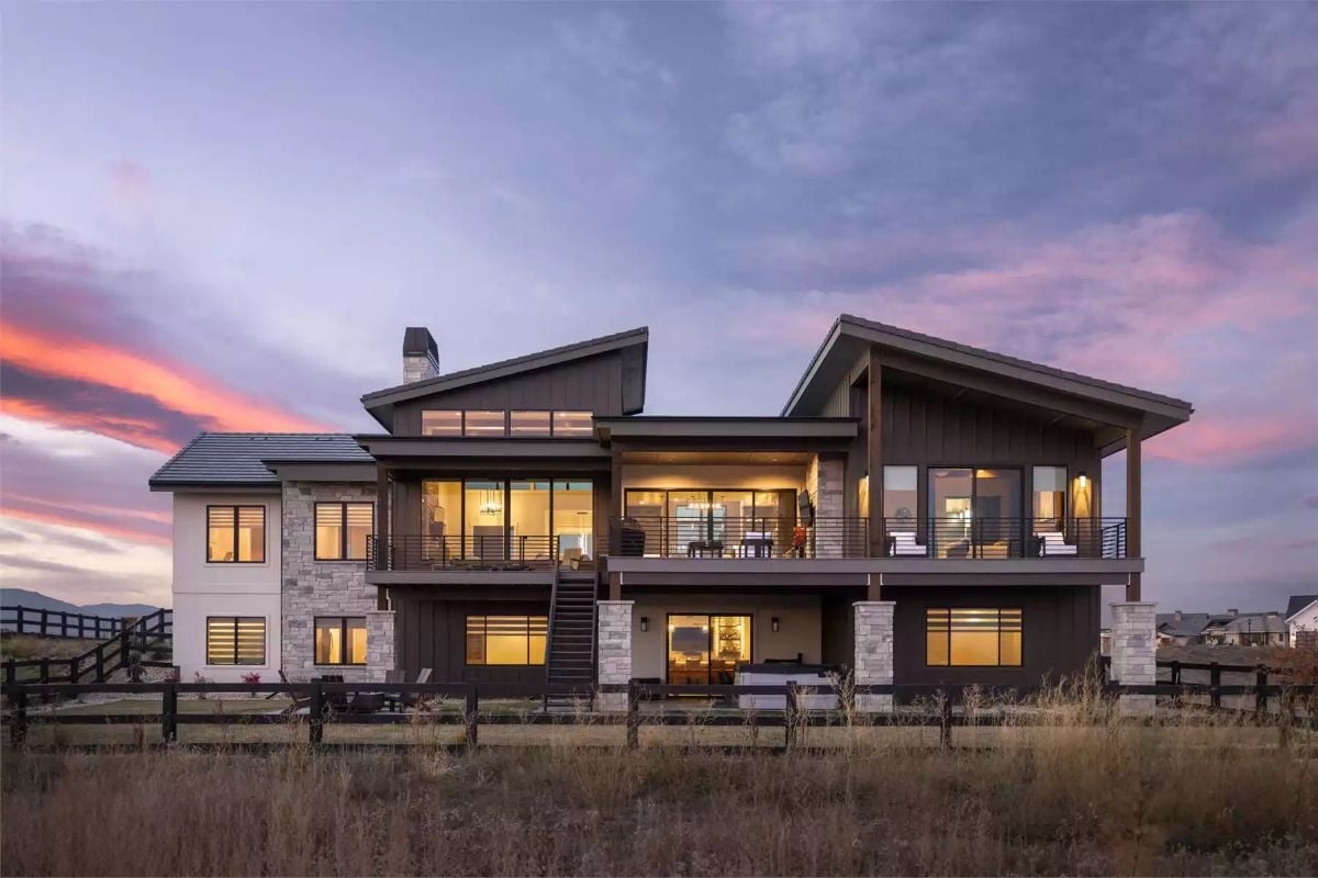 Warm Light Spills Across the Prairie at Dusk from Every Floor