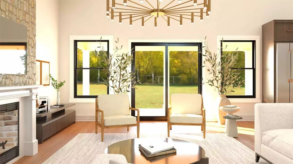 Warm Wood Chairs, Olive Branches, and Afternoon Light That Does All the Work