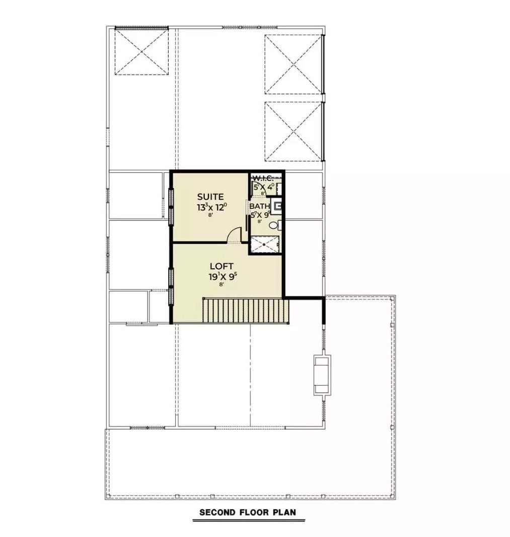 Floor Plan 2 - Starling Acres 3-Bedroom Barndominium with Wraparound Porch Designed for Couples Who Married Their Best Friend and Their Best Friend\'s Hobbies