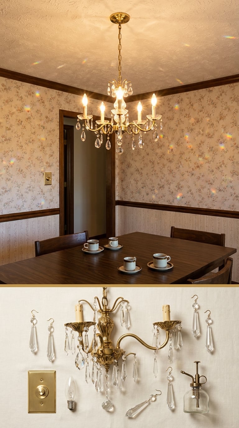 The Crystal Chandelier on a Dimmer Switch, Dead Center Over the Table