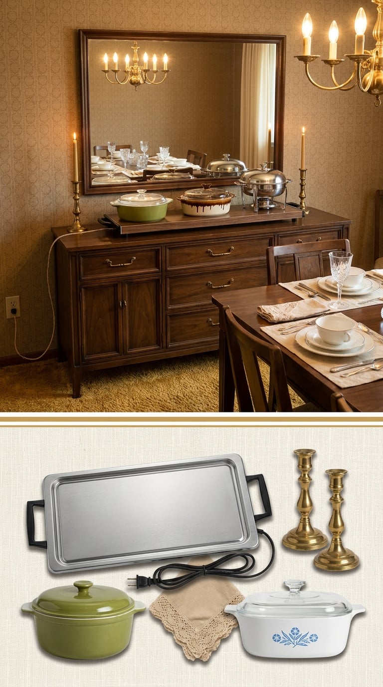 The Electric Hostess Warming Tray Keeping Dinner Hot While Nobody Sat Down Yet