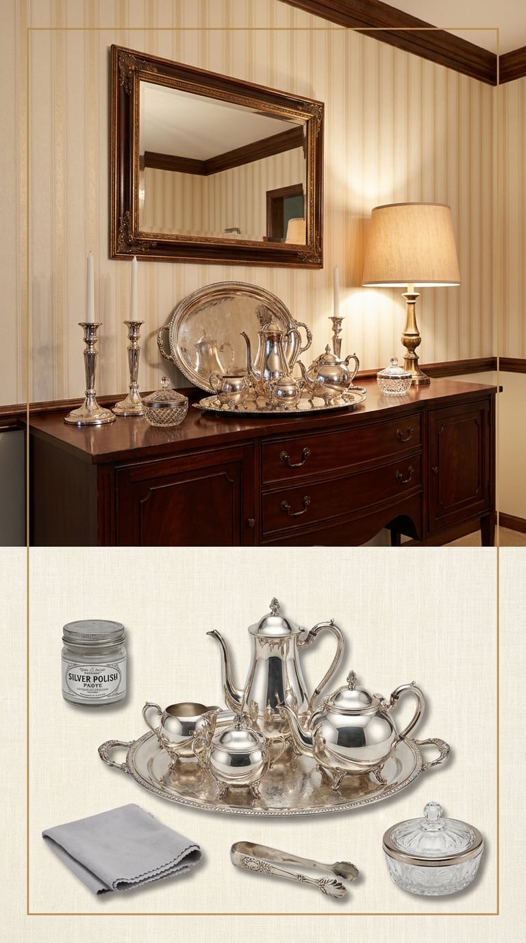 The Silver Tea-and-Coffee Service Displayed on the Buffet Like a Museum Exhibit