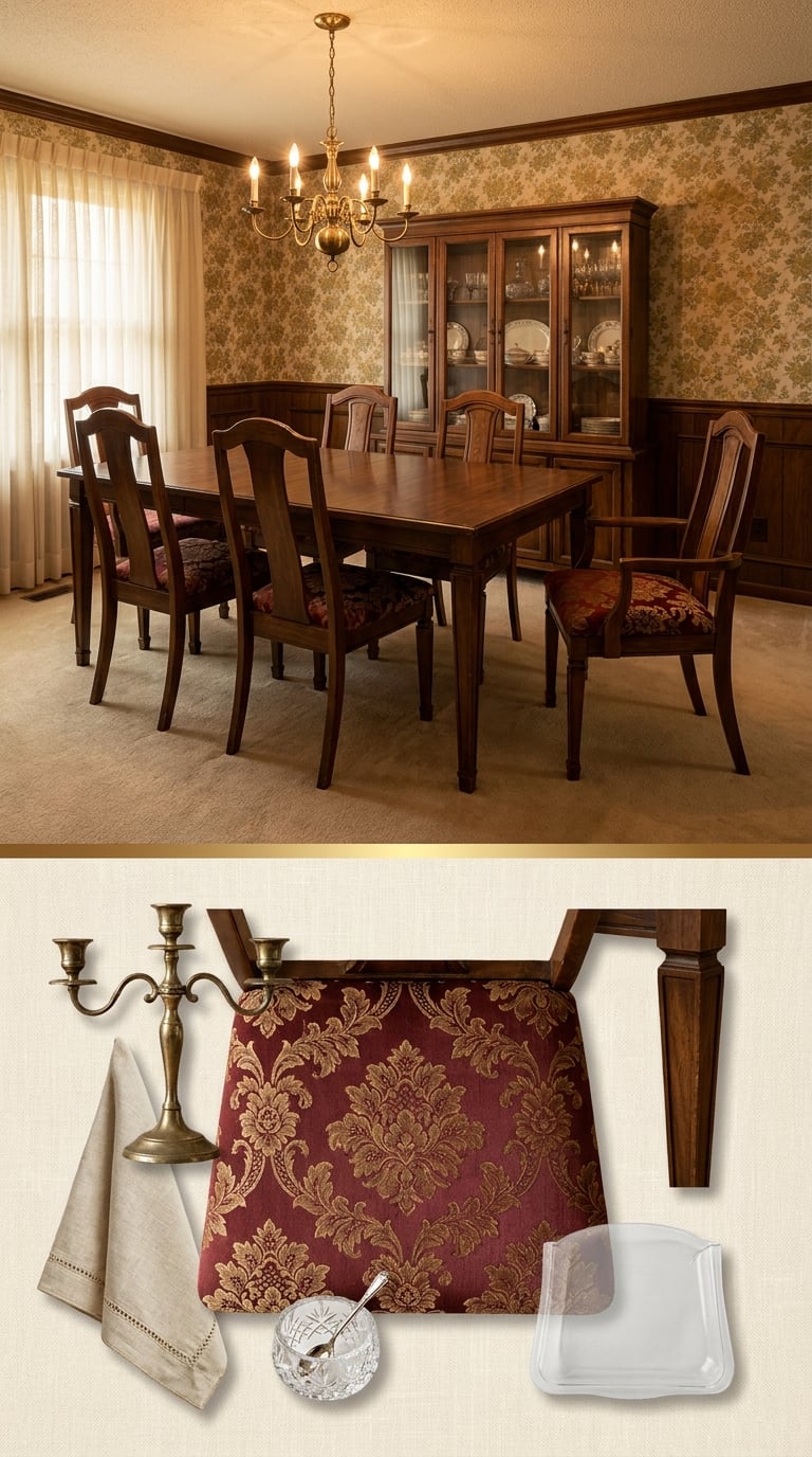 The Velvet or Brocade Upholstered Chair Seats That Nobody Was Allowed to Spill On