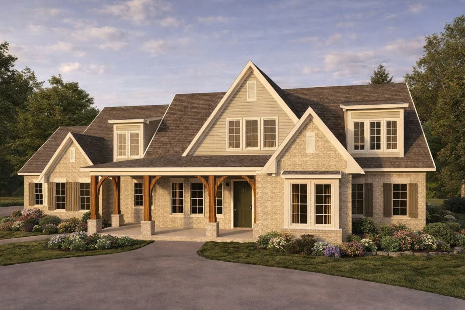 Thornfield 5-Bedroom New American with Butler Pantry Designed for Hosts Who Run Out of Seats Every Christmas (Floor Plan)