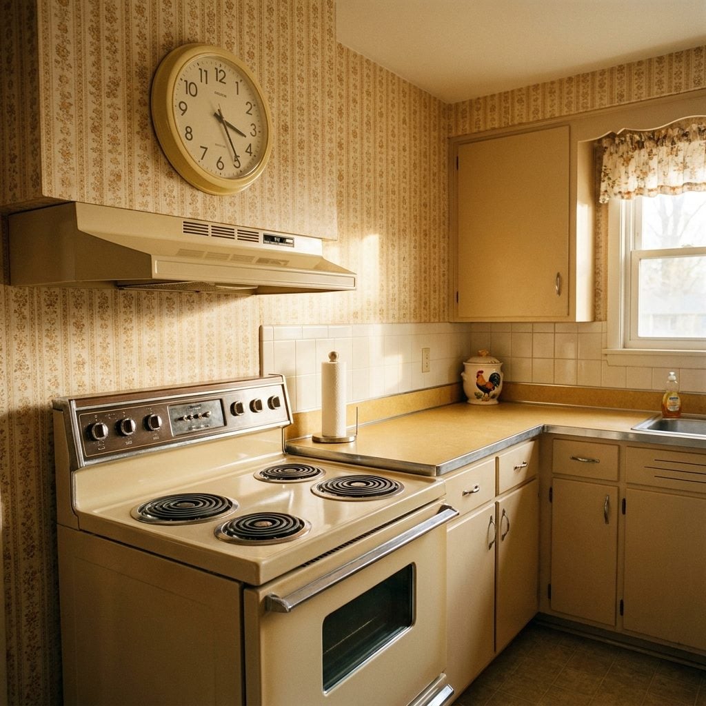 The Ticking Wall Clock Above the Stove That Was Never Quite Right