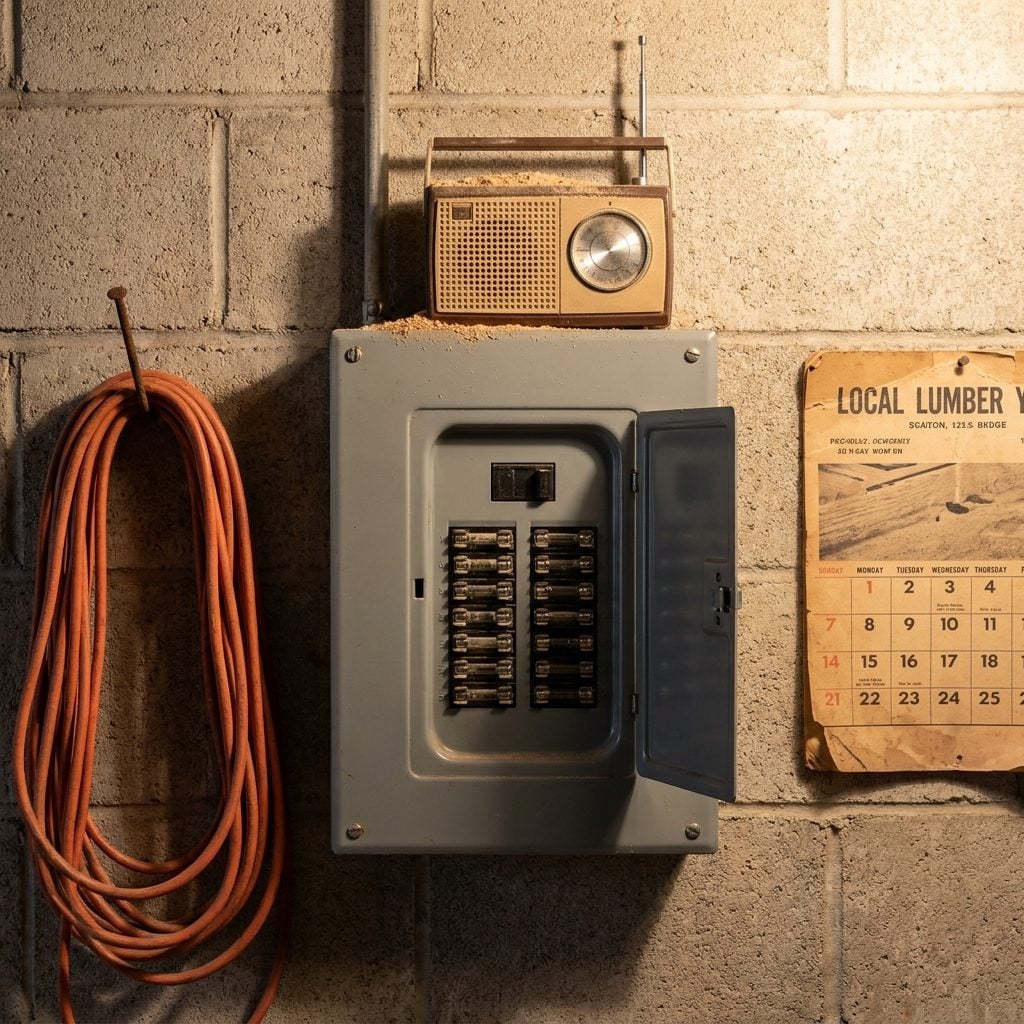 The Transistor Radio Sitting on Top of the Fuse Box