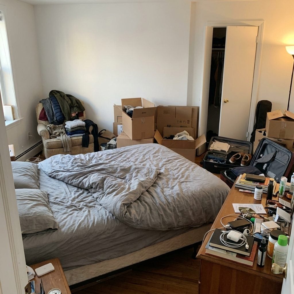 Treating the Bedroom Like a Storage Room With a Bed In It