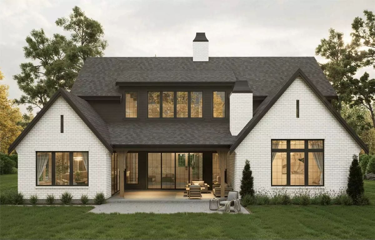 White Brick and Dark Trim Pull Off Something Most Exteriors Can't