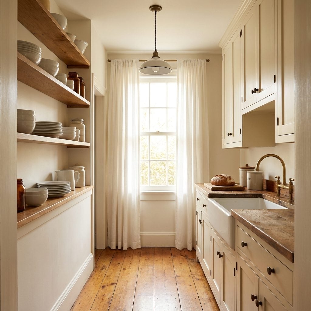 Why a Narrow Galley Kitchen Feels Protective Instead of Cramped