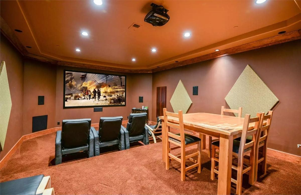 Ceiling-Mounted Projector and Acoustic Panels That Mean Business