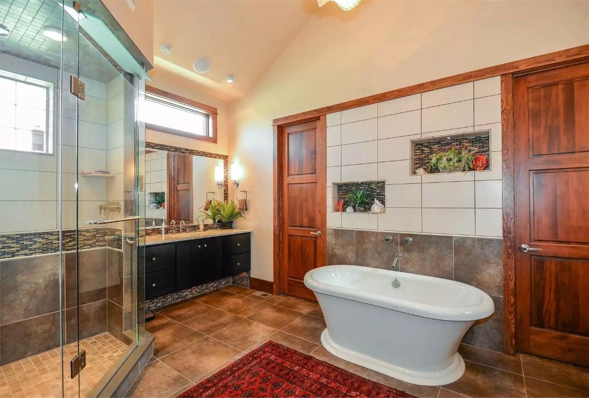 Freestanding Tub Positioned Where the Room Actually Earns It