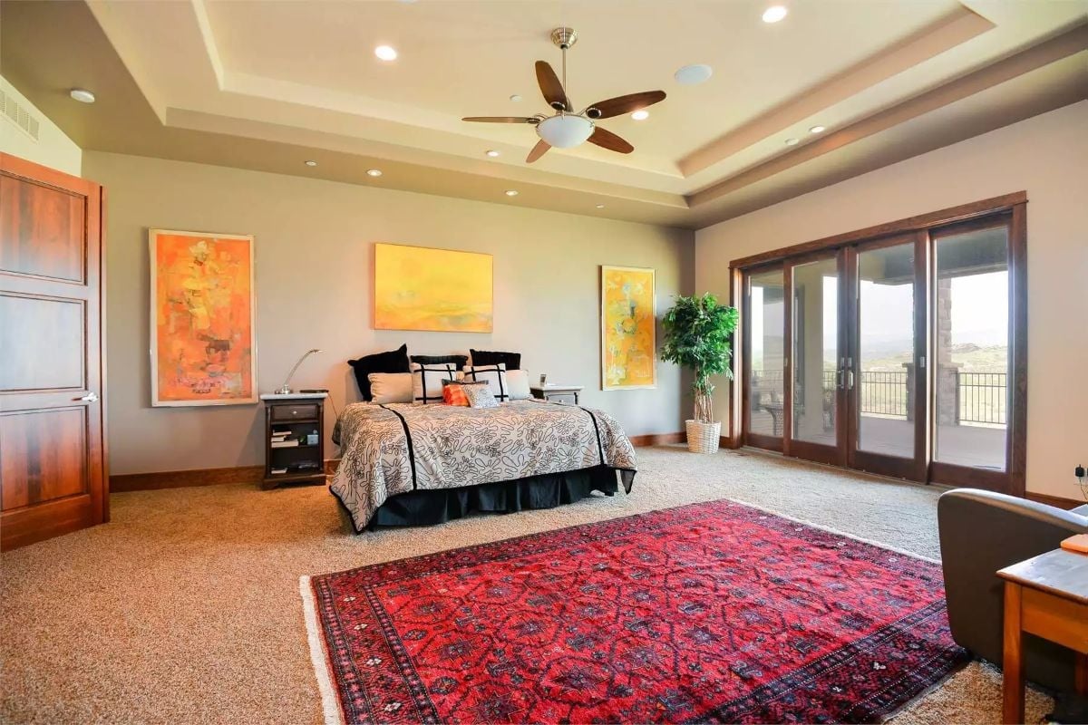 Warm Art and a Persian Rug That Anchors the Whole Room