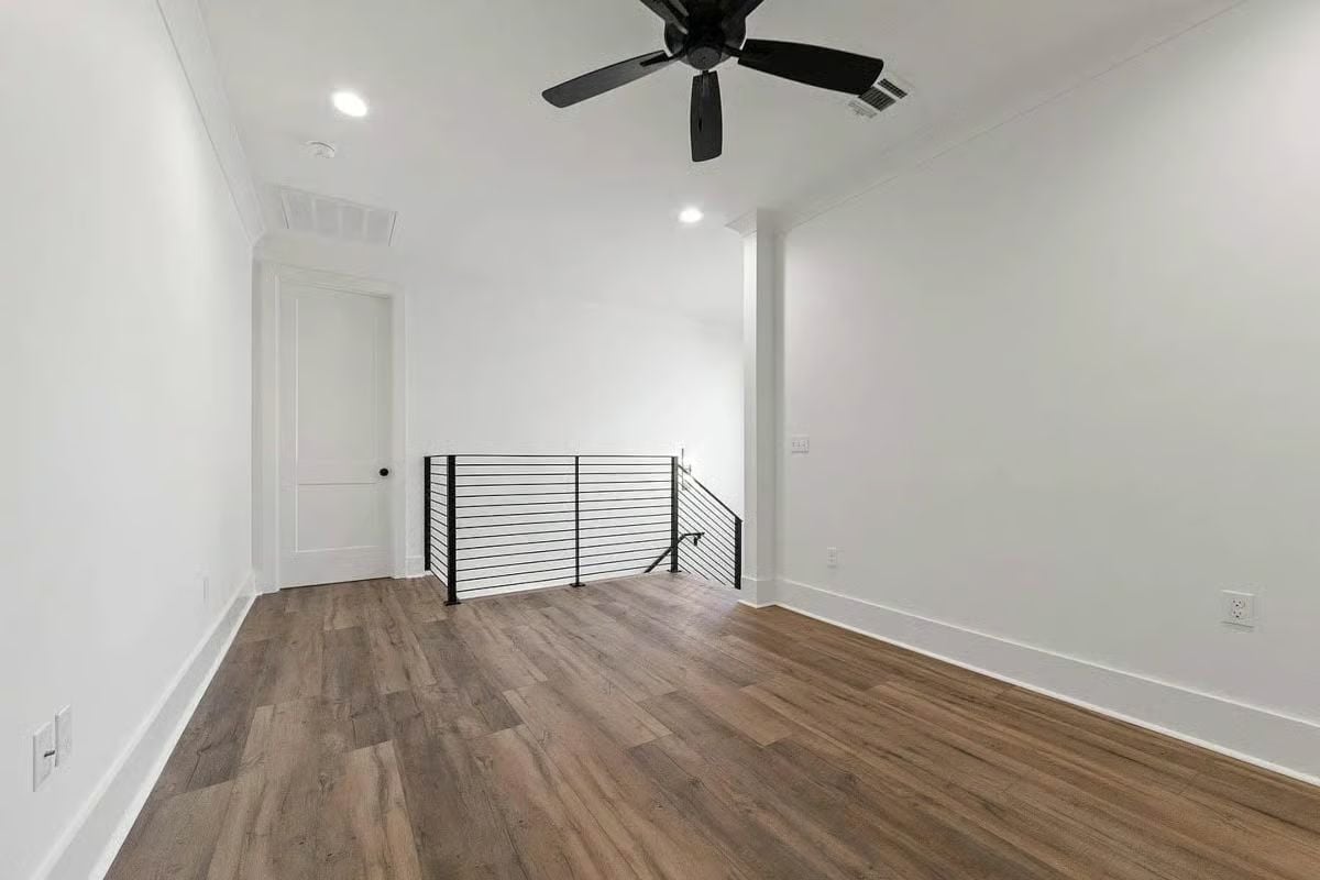 Horizontal Cable Rail at the Stair Opening Earns Its Place Up Here