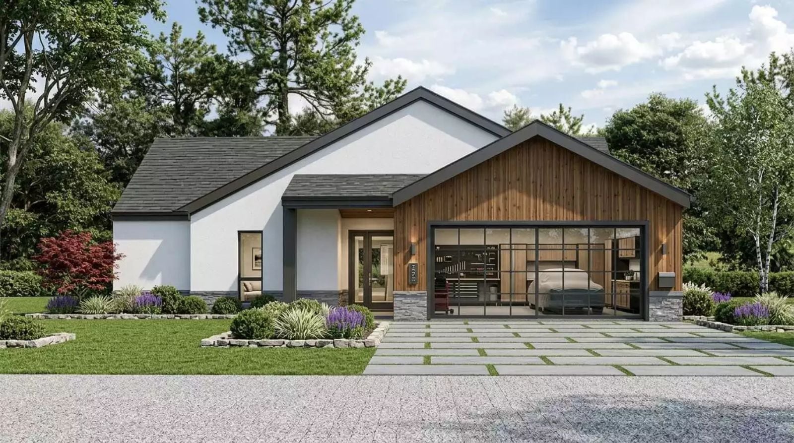 Woosehill Lane 2-Bedroom Ranch with Covered Patio Designed for Empty Nesters Who Are Finally Done Compromising (Floor Plan)