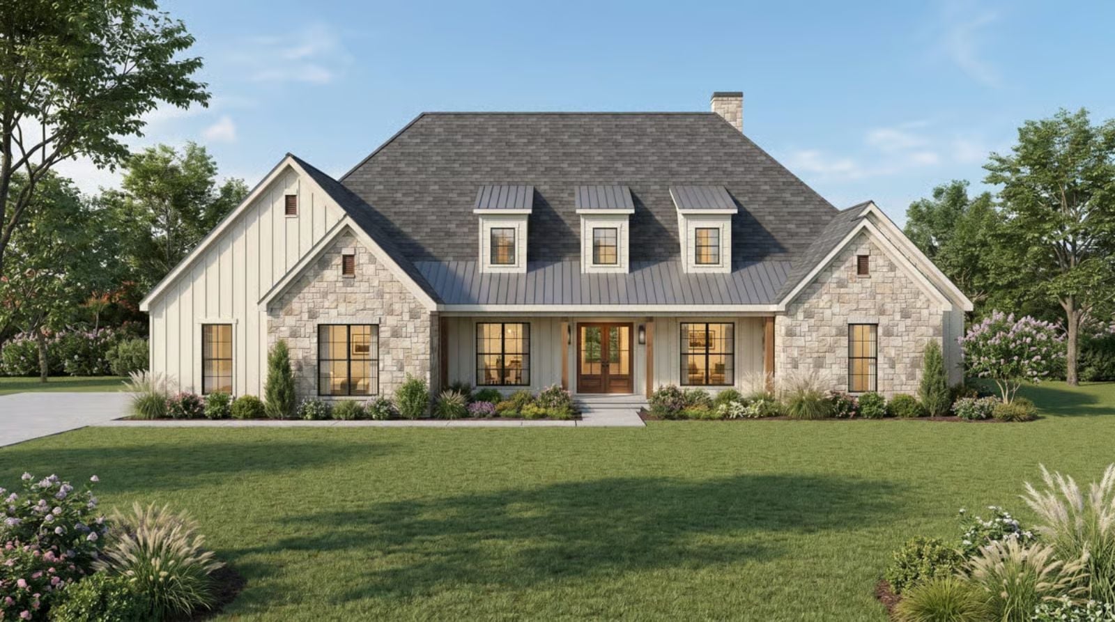 Wrenhollow 4-Bedroom Farmhouse with Screened Porch Designed for Parents Who Need One Room the Kids Aren't Allowed In (Floor Plan)