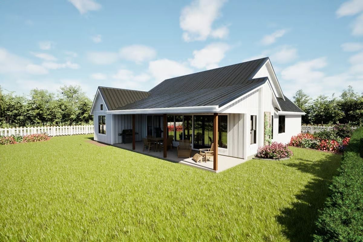 Covered Rear Porch Built Wide Enough to Actually Live On