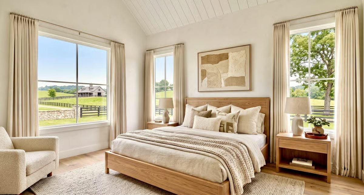 Farmhouse Views, Linen Curtains, and a Bed You Won't Leave Before Noon