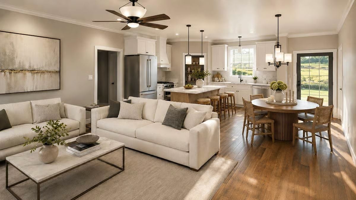 Open-Plan Living Where the Kitchen Island Earns Its Keep