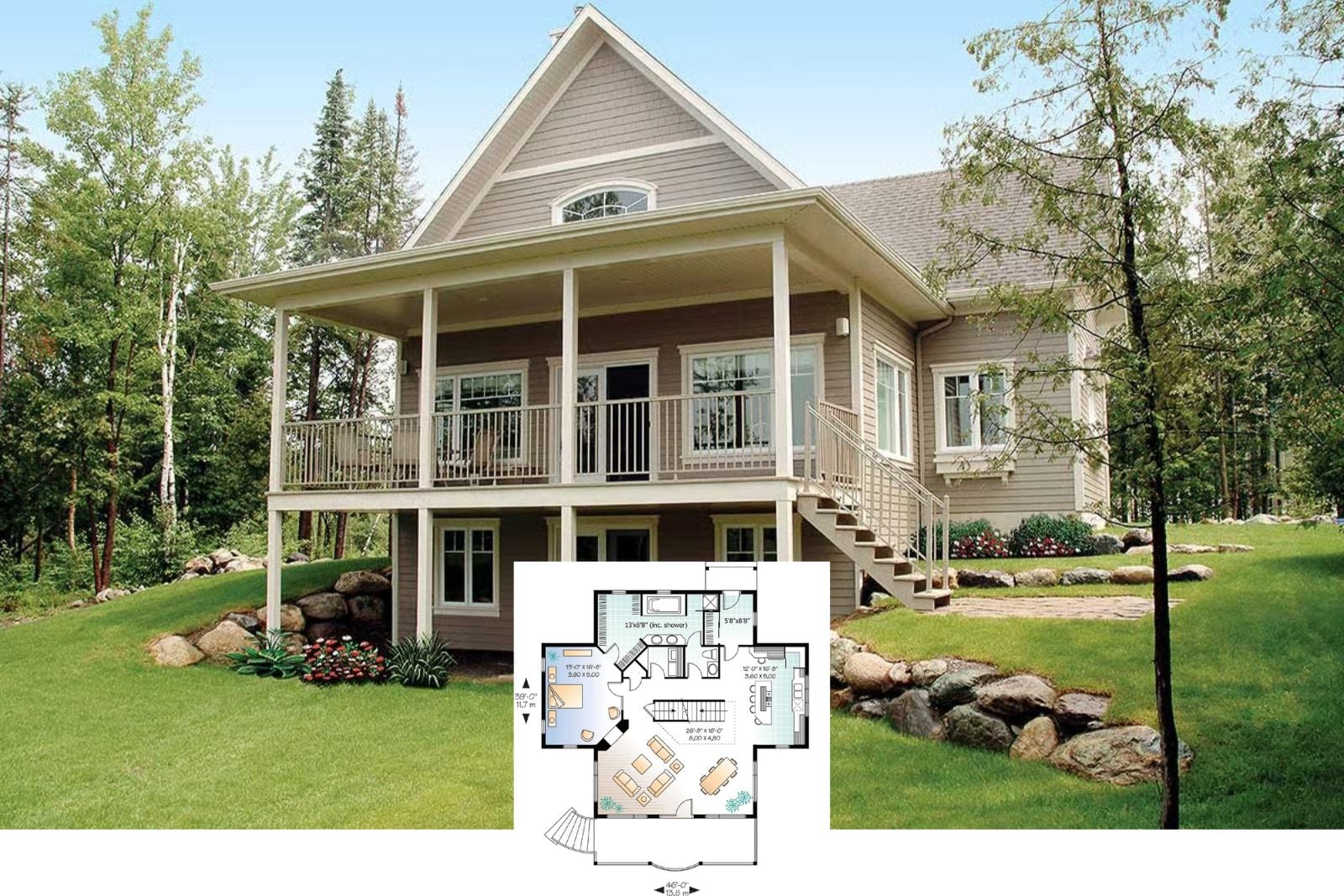 Birch Hollow 3-Bedroom Cottage House Plan with Loft (2,393 Sq. Ft. Floor Plan)