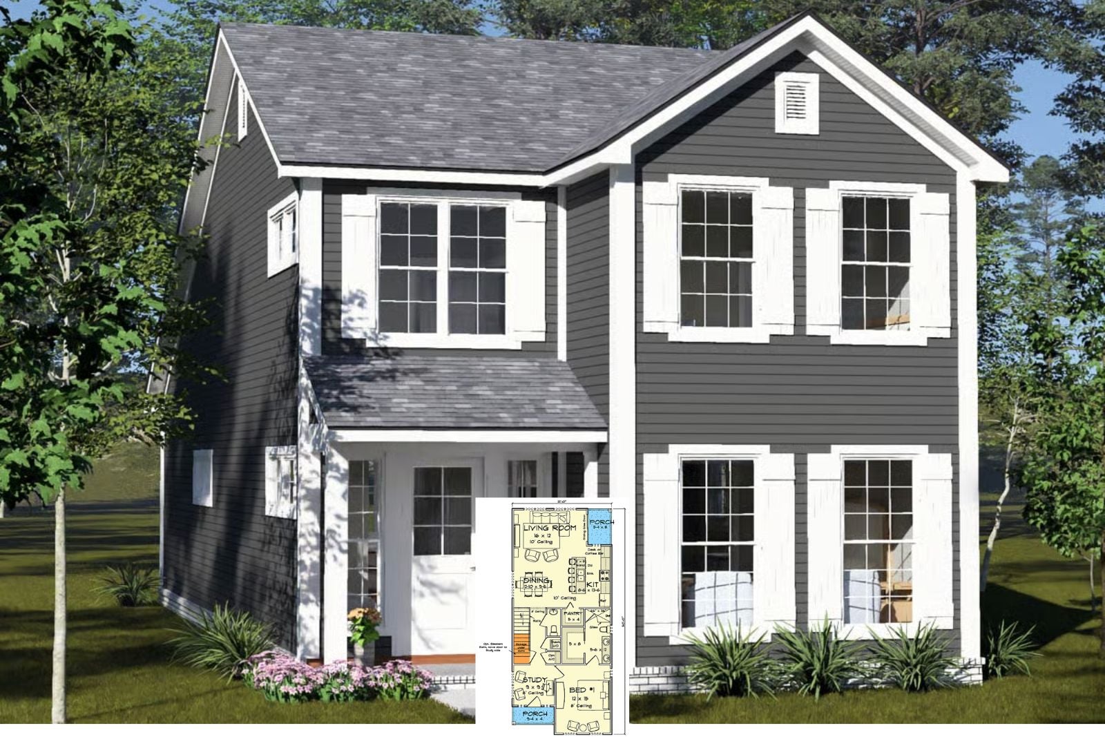 Ashline 3-Bedroom Farmhouse Layout with Game Room (1,562 Sq. Ft. Floor Plan)