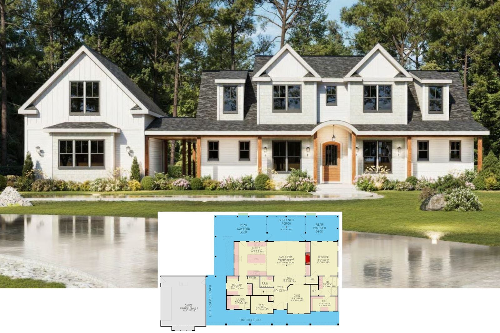 Whitfield Manor 3-Bedroom Modern Farmhouse with Wraparound Porch (2,694 Sq. Ft. Floor Plan)