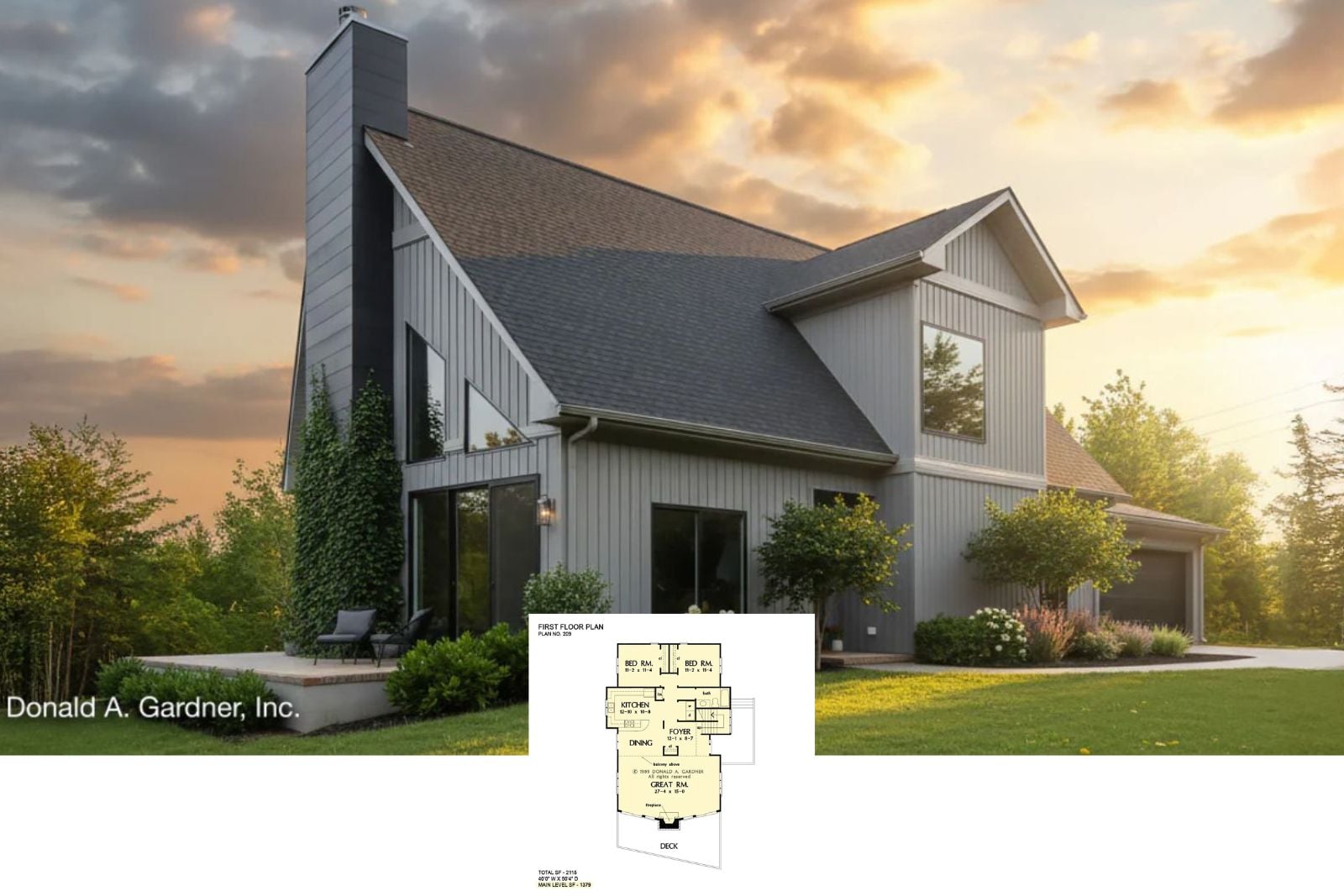 The Northwood 3-Bedroom Modern House Plan with Loft (2,115 Sq. Ft. Floor Plan)