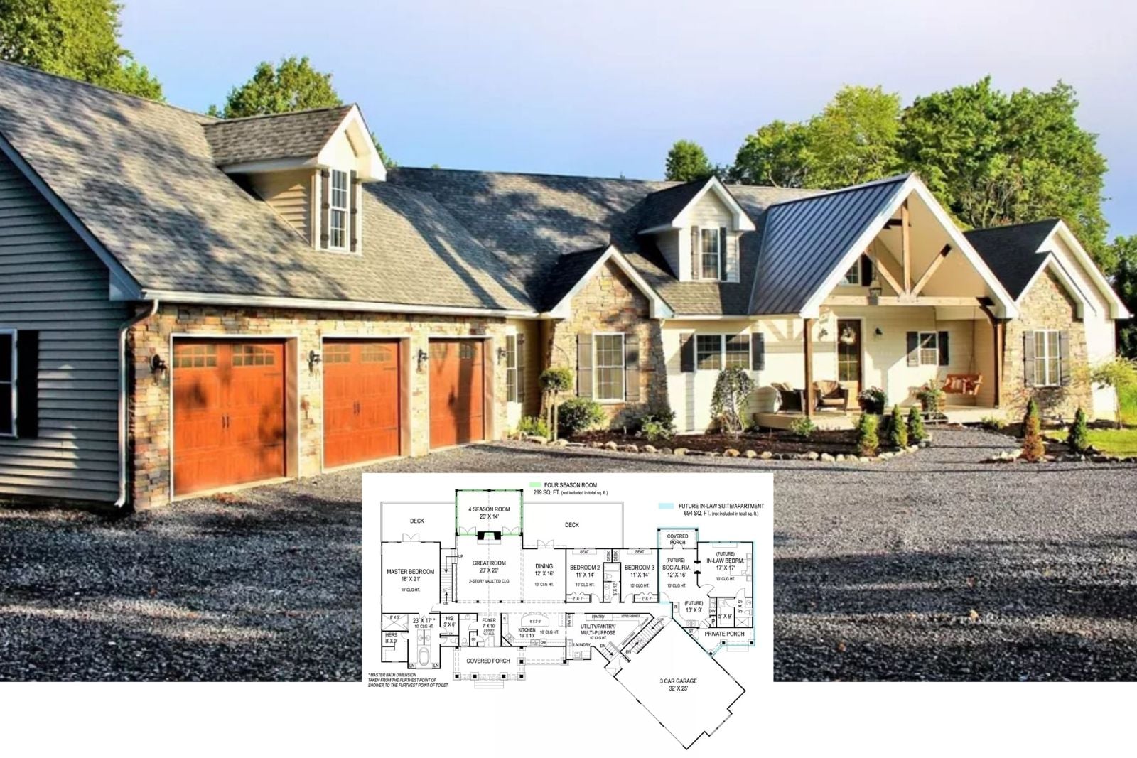 Pepperwood 4-Bedroom Craftsman House Plan with In-Law Suite (2,878  Sq. Ft. Floor Plan)