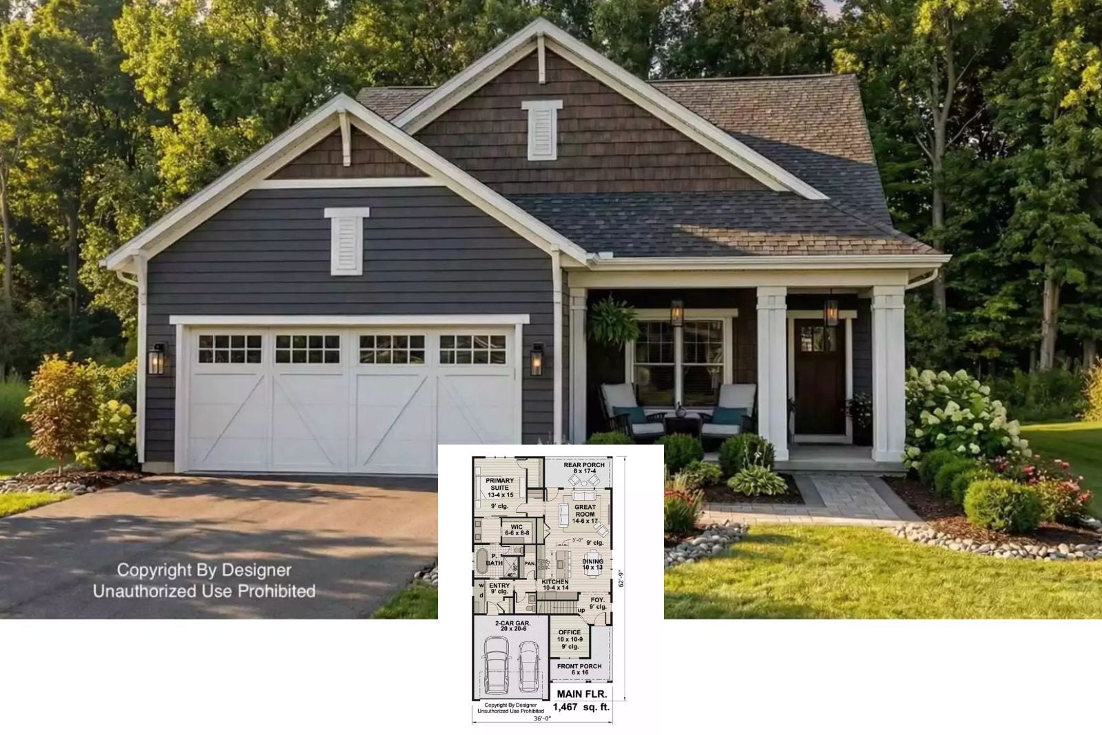 Rowan Avenue 3-Bedroom Farmhouse Layout with Central Loft (2,142 Sq. Ft. Floor Plan)