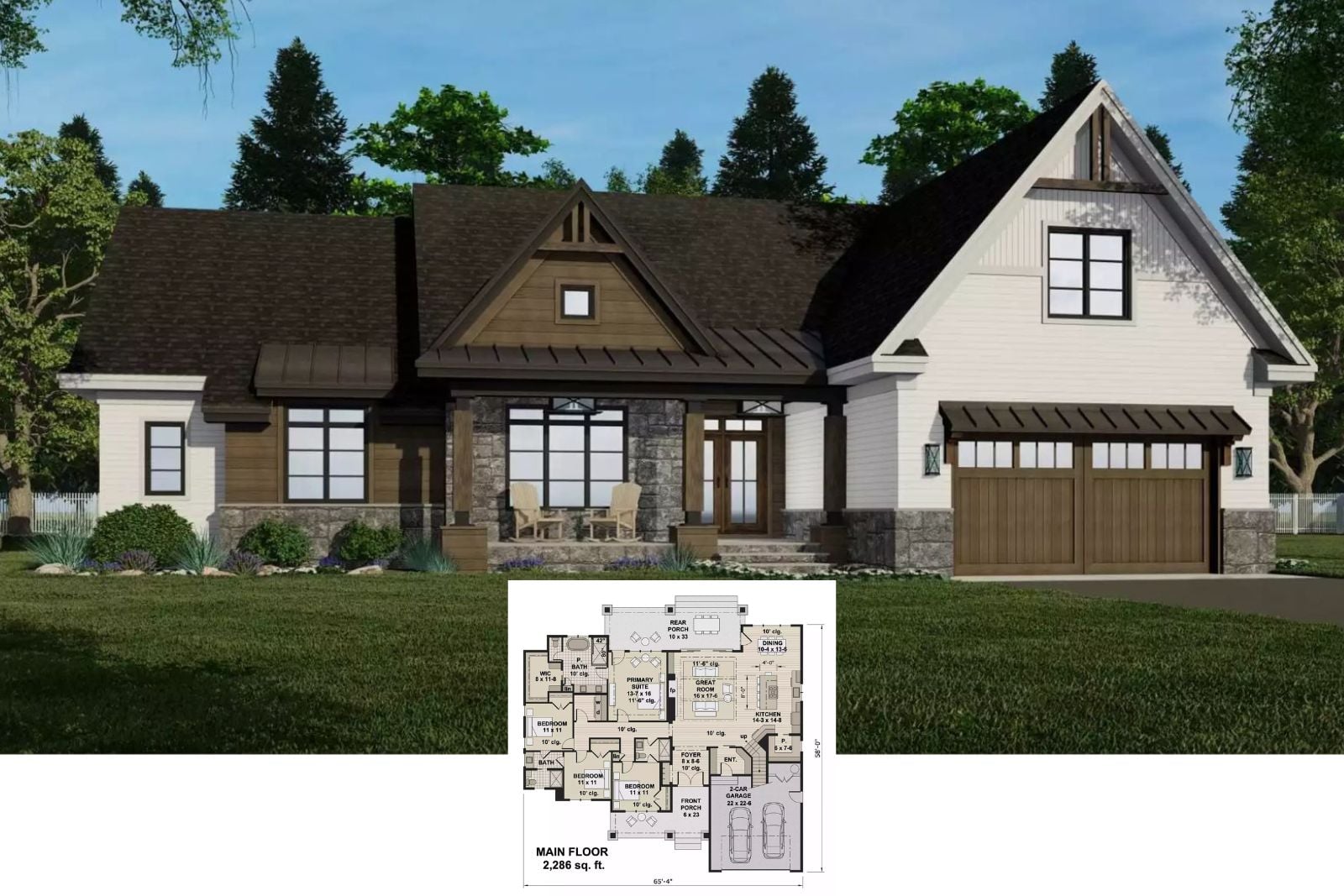 Hazel Grove 4-Bedroom Modern Farmhouse Layout with Open-Concept Living (2,286 Sq. Ft. Floor Plan)