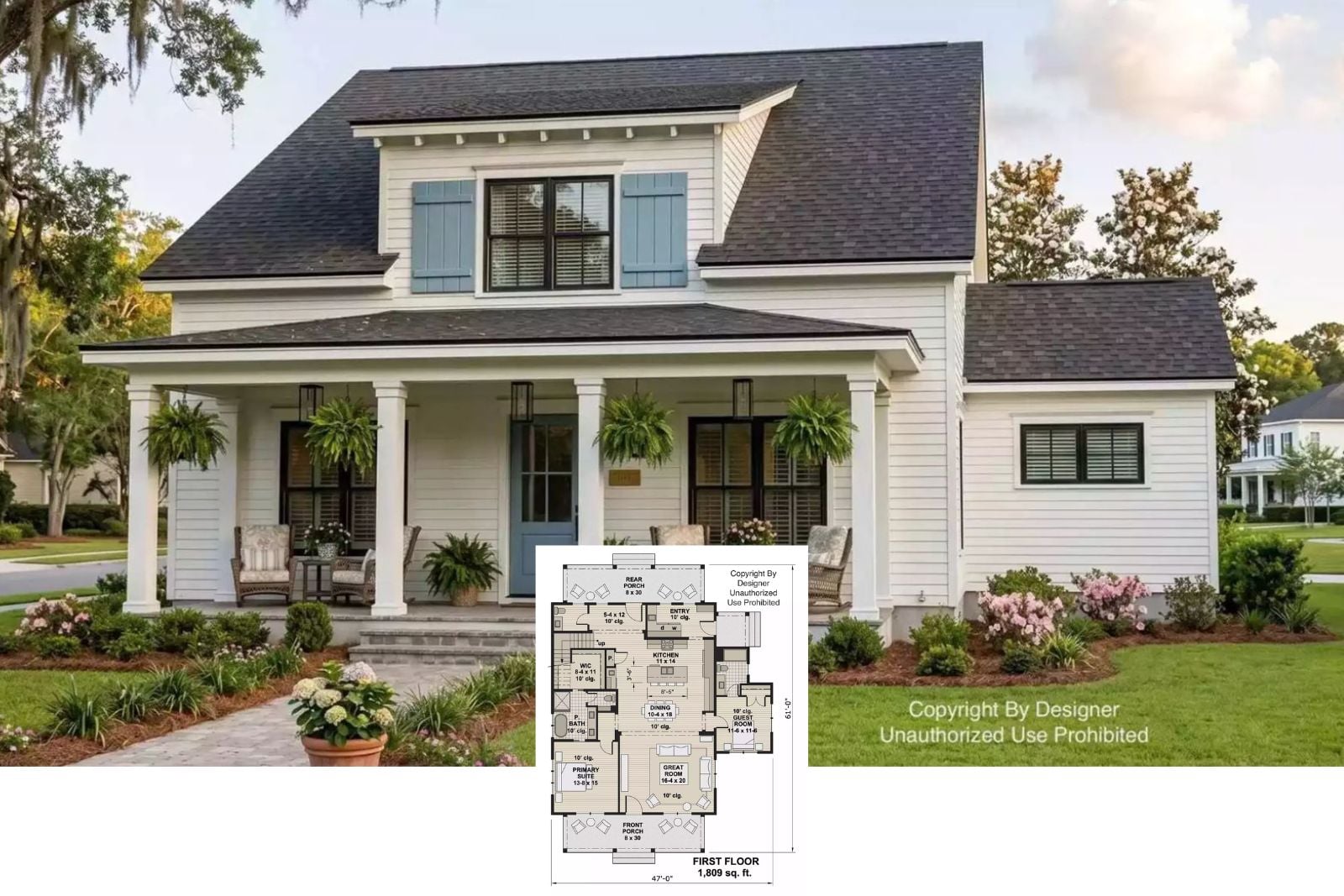 Discover The Mansfield Lane 4-Bedroom Farmhouse Layout with Loft (2,596 Sq. Ft. Floor Plan)