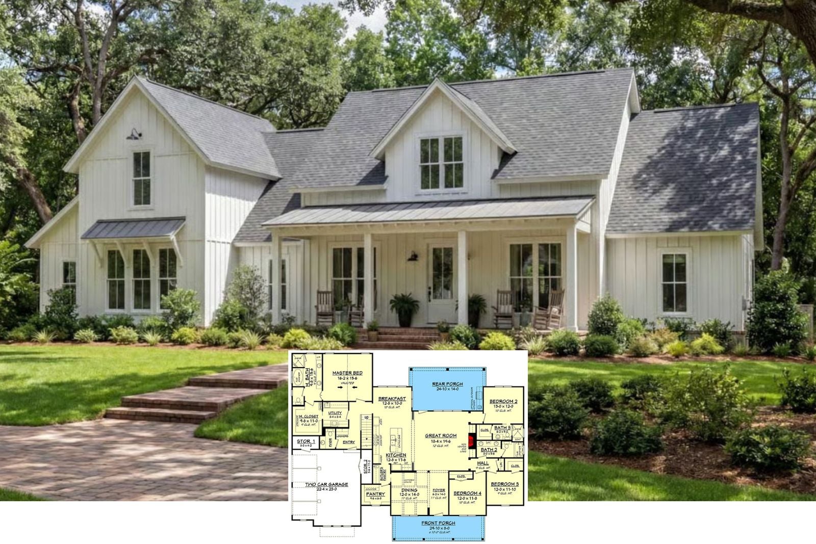 Magnolia Grove 5-Bedroom Modern Farmhouse Layout with Bonus Room (2,742 Sq. Ft. Floor Plan)