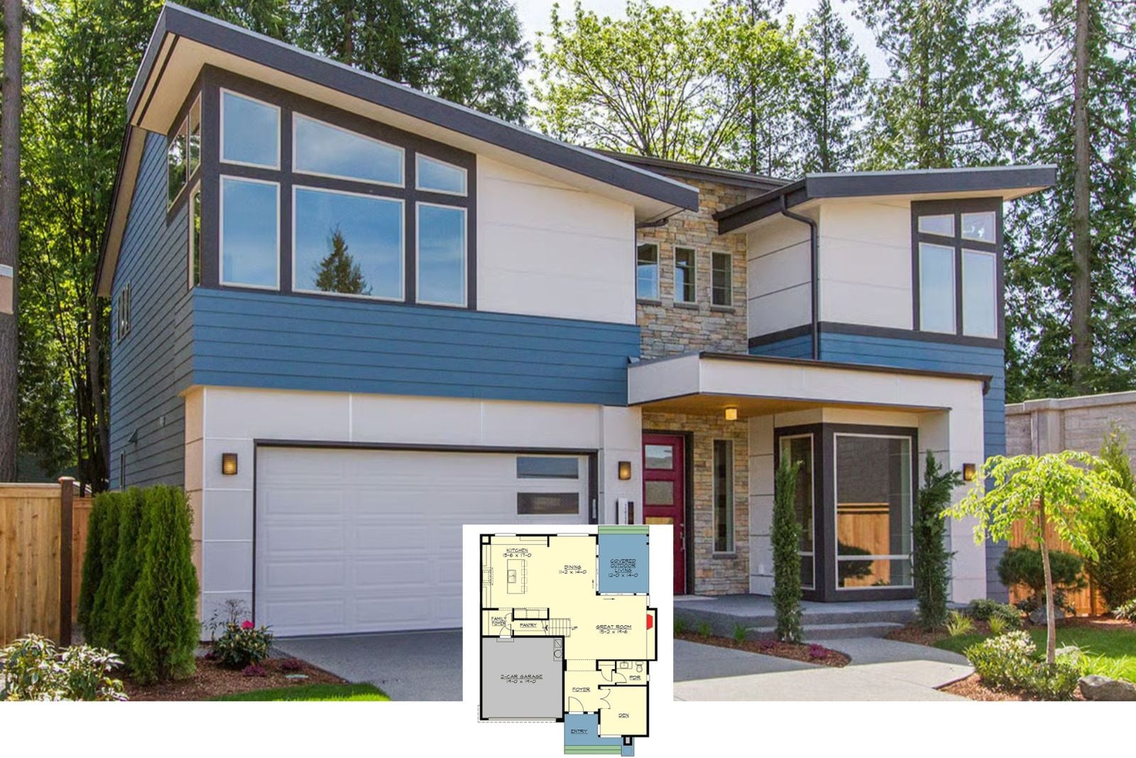 Northmere Residence 4-Bedroom Modern House Plan with Bonus Room (3,004 Sq. Ft. Floor Plan)