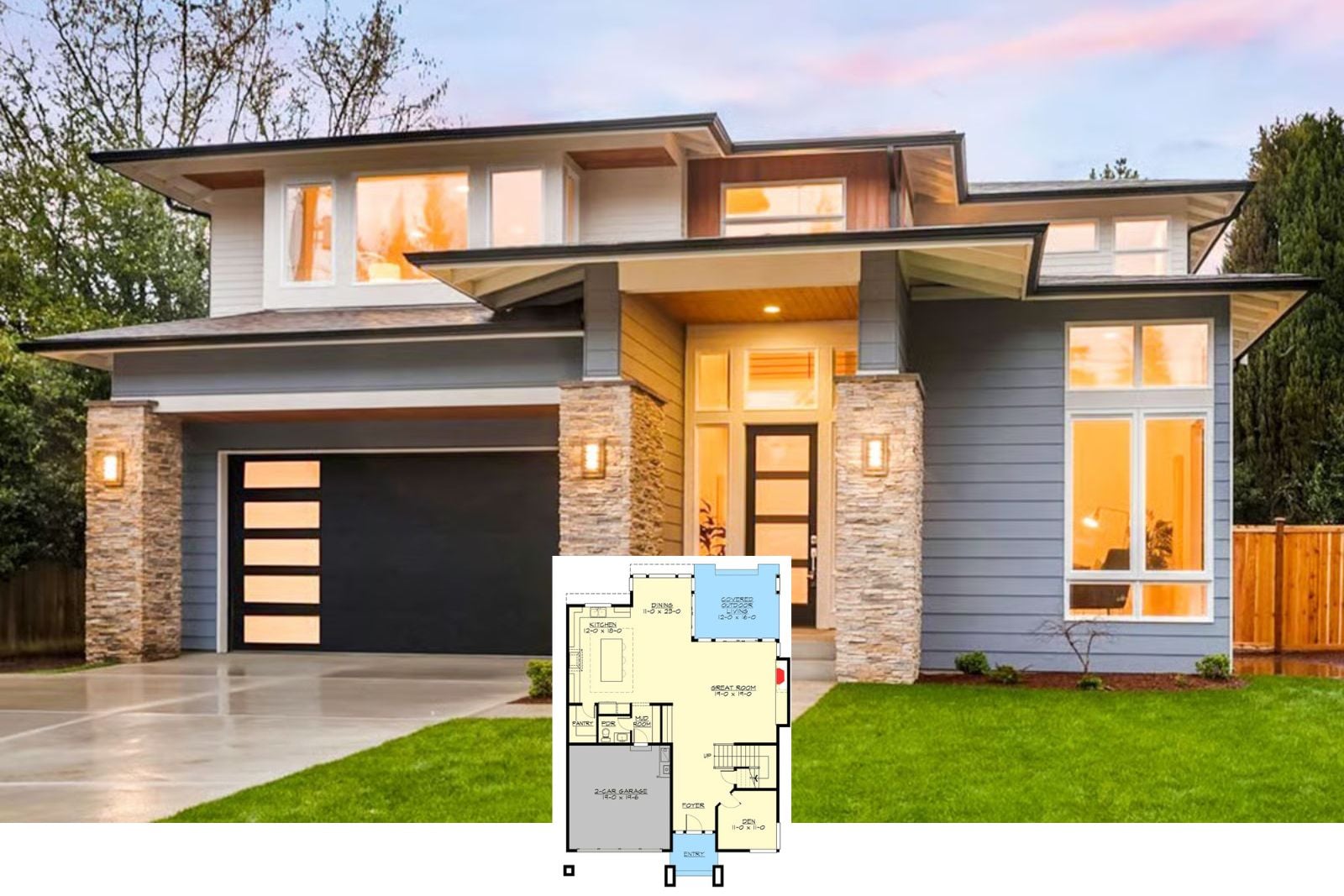 Check Out The Crownridge 4-Bedroom Prairie Style House Plan with Bonus Room (3,115 Sq. Ft. Floor Plan)