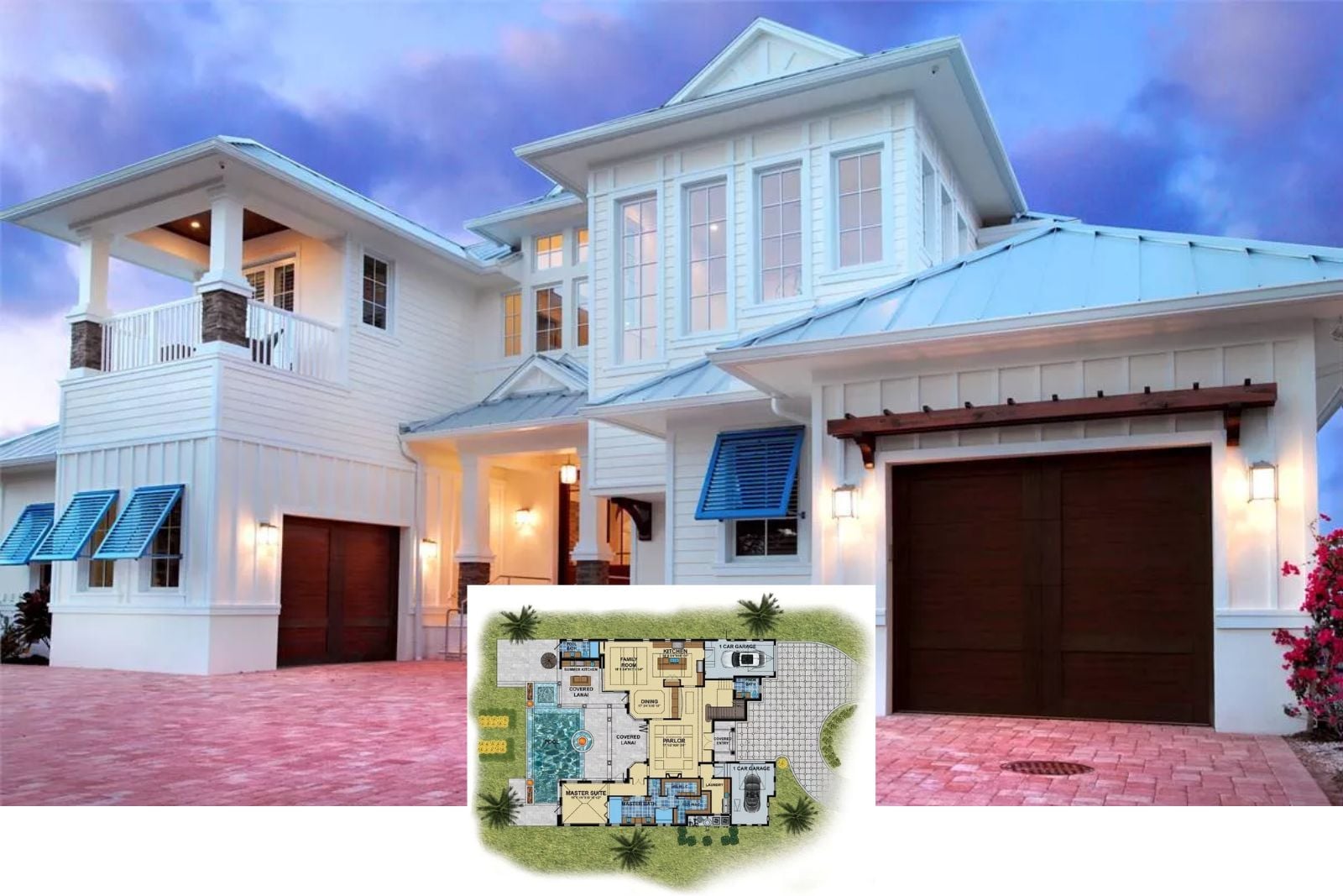 Sea Cave 4-Bedroom Coastal House Plan with Media Room (4,450 Sq. Ft. Floor Plan)