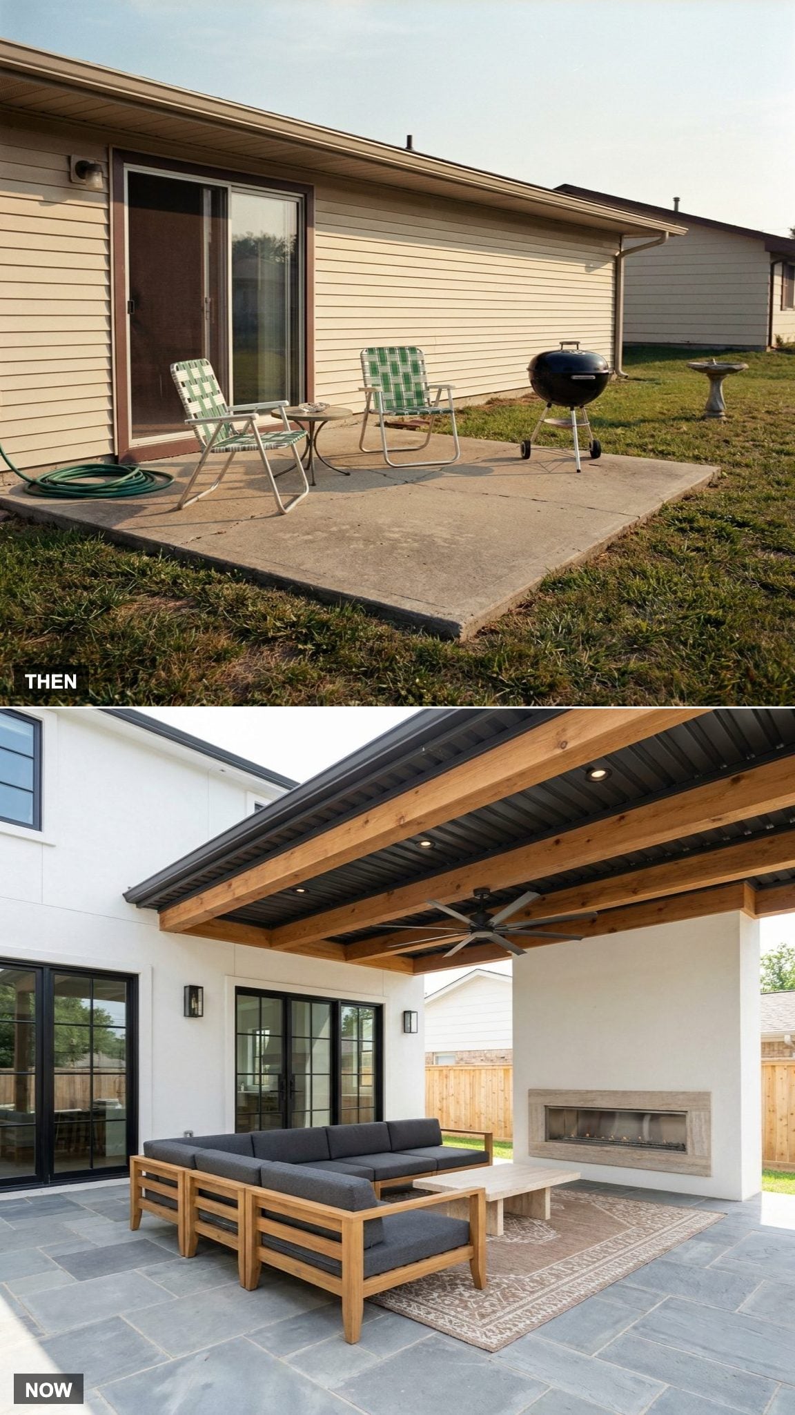 4. The Concrete Slab Became a Full Outdoor Room