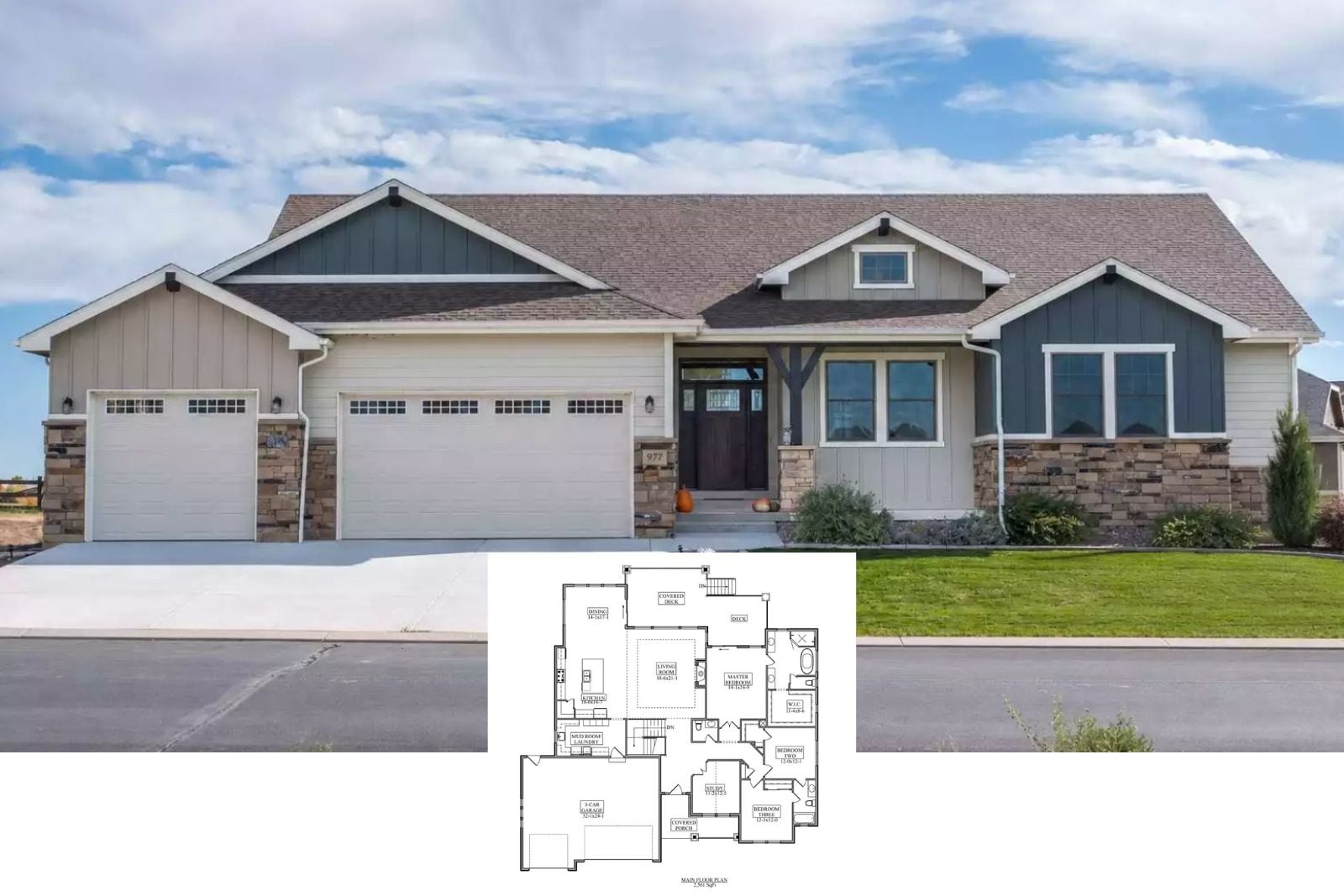 Quinton Springs 5-Bedroom Modern Farmhouse Layout with Wet Bar (2,561 Sq. Ft. Floor Plan)