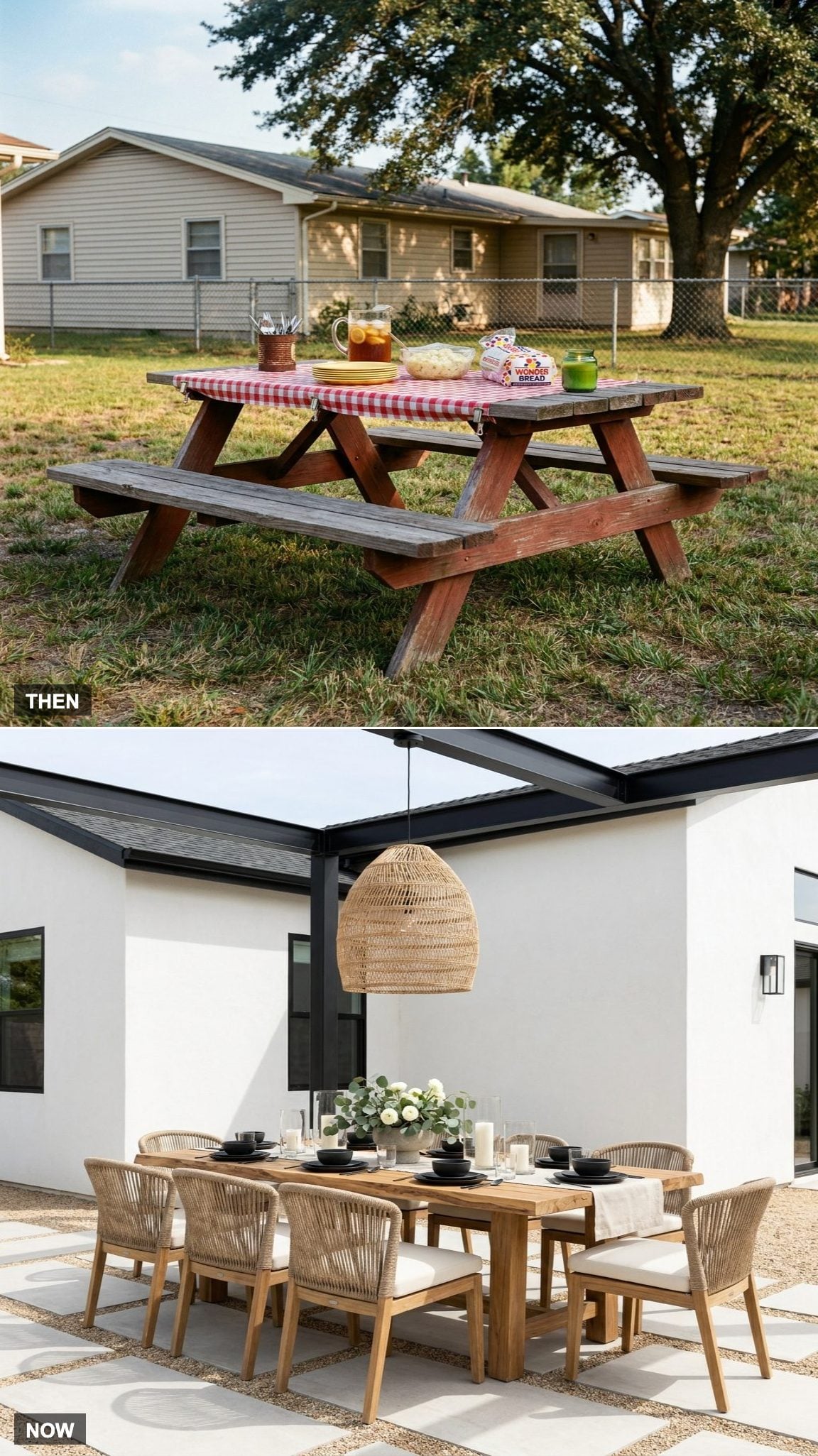 6. The Picnic Table Grew Up Into a Dining Set