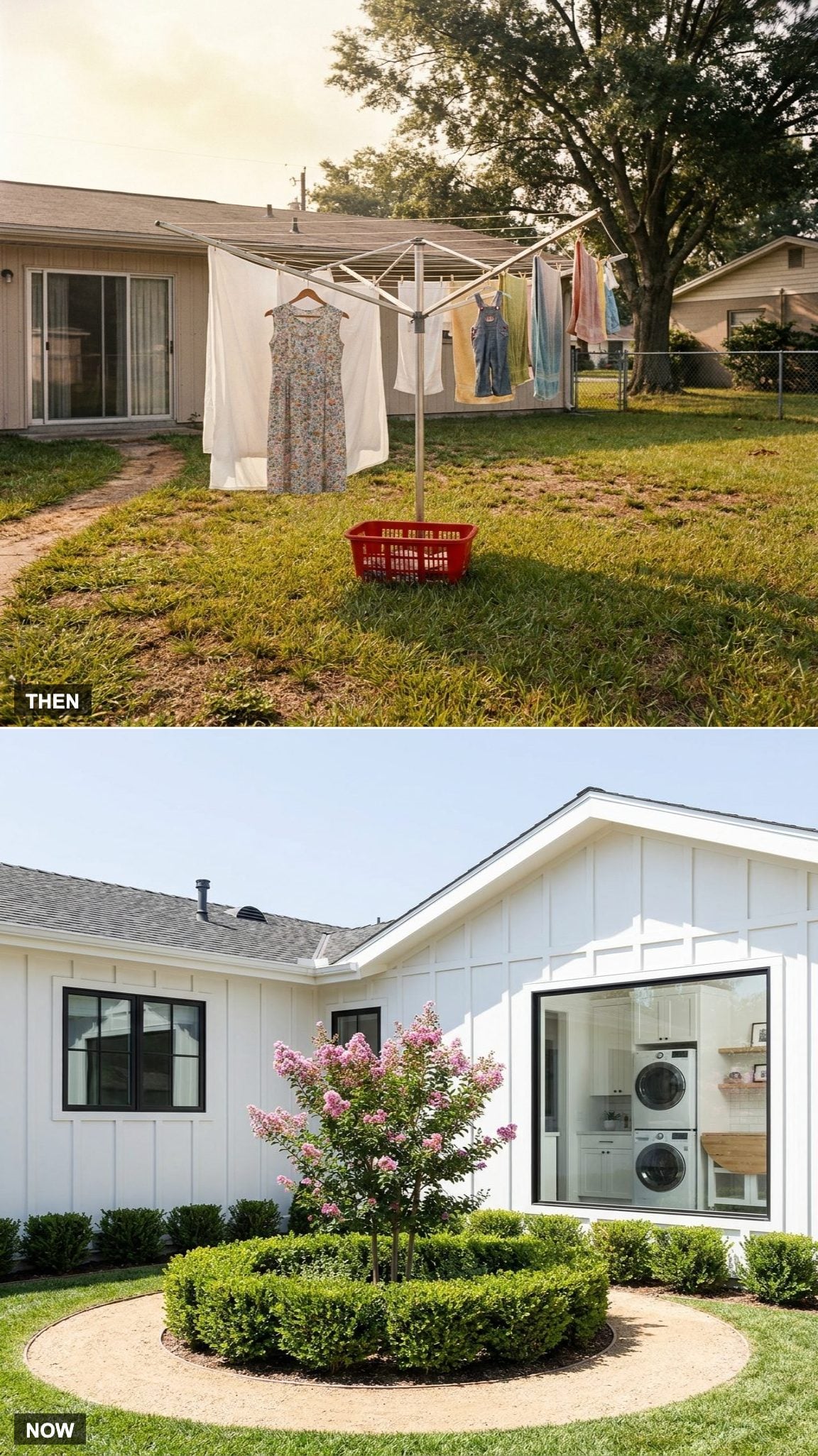 7. The Rotary Clothesline Retired and Laundry Moved Indoors